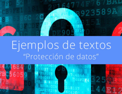 Ejemplo de texto: «Protección de datos»